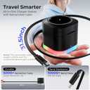 5 in 1 Magnetic Wireless Charger Stand with Night Light, Foldable Wireless Charging Station Built-in Retractable Cable, Fast Wireless Charger for iPhone 17/16/15/14/13/12, Apple Watch, AirPods Pro 3