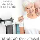 ADA Compliant Grab Handrail with Towel Bar, 500lbs Weight Support, 1-1/4 x 16 inch for Stud Mount, Brushed Nickel