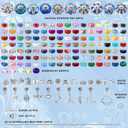 255 Pcs 14 Inch Christmas Garden Stakes Decorative Blue and White Porcelain Ceramic Round Beaded Garden Stakes Decor Fairy Sticks for Indoor Outdoor Yard Lawn Pathway Patio Decoration