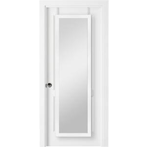 MCS 16x55 White Over The Door Mirror, Full Length Hanging Mirror for Bedroom and Bathroom Doors, No Tools Required MCS 16x55 White Over The Door Mirror, Full Length Hanging Mirror for Bedroom and Bathroom Doors, No Tools Required