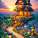Puzzles for Adults 1000 Pieces, Jigsaw Puzzle for Adults, Fun Challenging Puzzle, Magic Fairytale Tree House Puzzles Game, Interlock Perfectly No Dust, Gifts for Easter Father's Day