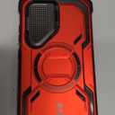 i-Blason Armorbox for Samsung Galaxy S25 Ultra Case MagSafe with Camera Cover Stand [Military Protection] Full-Body Heavy Duty Magnetic Phone Case with Screen Protector for S25 Ultra 6.9 inch, Red