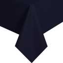 Obstal Vinyl Tablecloth for Picnic Camping Outdoor, 100% Waterproof Oil-Proof Spill-Proof PVC Table Cloth, Wipeable Thick Rectangle Tablecloth Cover (54 x 108 inch, Navy)