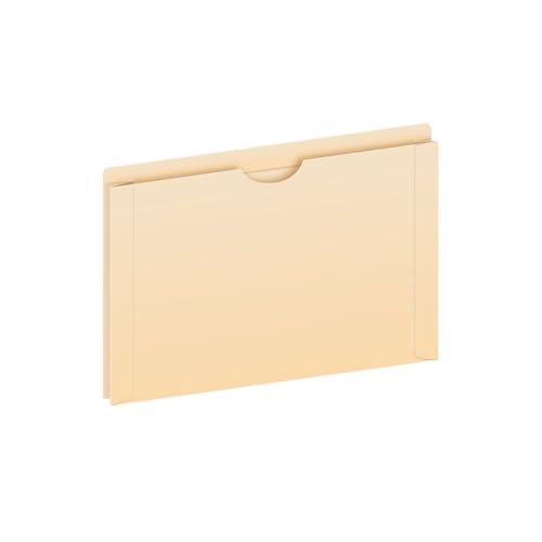Pendaflex File Jackets, Legal Size, Manila, 2" Expansion, Reinforced Straight-Cut Tabs with Thumb Cut, 50 Per Box (23200EE), Beige