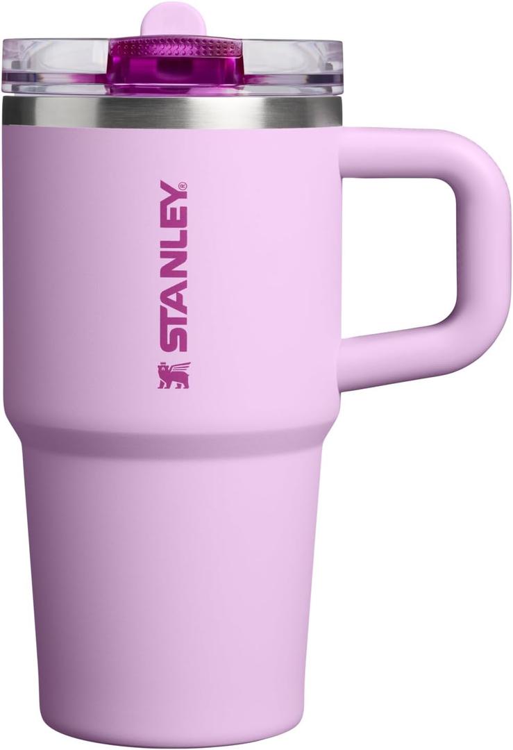 STANLEY Quencher ProTour Flip Straw Tumbler with Leakproof Lid 20 oz | Built-In Straw & Handle | Cupholder Compatible for Travel | Insulated Stainless Steel Cup | BPA-Free | Soft Orchid