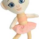 Italian Brainrot Plush Toys, 10'' Ballerina Cappuccina Plush Brain-Rot Meme Shark in Sneakers Plushies, Collectible Stuffed Animals Toy Gifts for Fans (Pink)