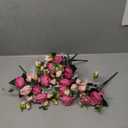 7pcs Artificial Flower Bundle – Realistic Pink Peony and Rose Bud Bouquet for Home Decor, Weddings, and Crafts