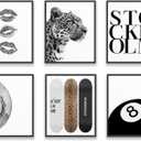 TwoDays Stockholm Style Room Decor for Women, Chic Trendy Wall Art for Living Room Aesthetic, Luxury Fashion Posters for Home Bedroom Apartment Dorm (8" X 10", Set of 6, UNFRAMED)