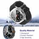 12+4 Pack Case for Samsung Galaxy Watch Ultra 47mm 2025/2024 with Tempered Glass Screen Protector, Waterproof Hard PC Scratch Resistant Protective Cover Compatible with Galaxy Watch Ultra