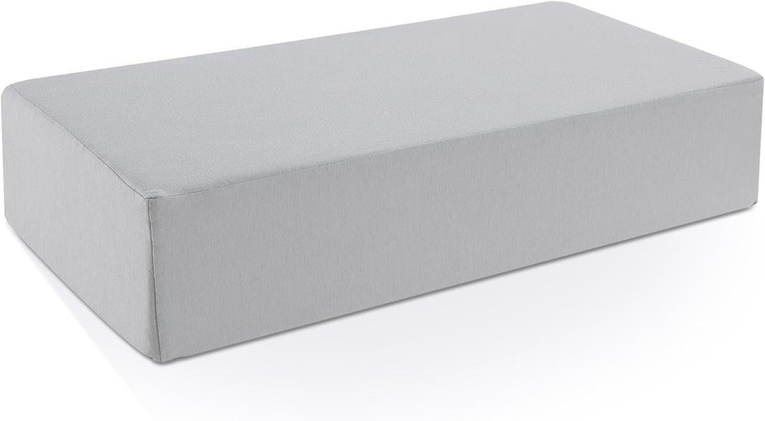 HOMBYS  Pillowcase for Cube Pillow-Soft and Breathable  Pillowcase  12 x 24 x 5.5 In ,Gray