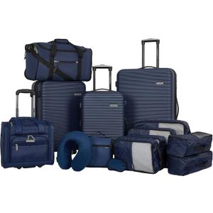 Travelers Club Riddock Luggage and Travel Accessories, Navy Blue, 14-Piece Set Travelers Club Riddock Luggage and Travel Accessories, Navy Blue, 14-Piece Set