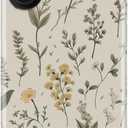 for iPhone 16 Case Cute - Wireless Charging Compatible - Dual-Layer Hard Shell + Silicone Cover - Aesthetic Protective Phone Case for Women - Floral Whisper