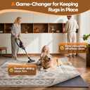 Veken Non Slip Cushioned Rug Pad Gripper 5 x 7 Ft, Felt and Silicone Backing, 1/4 inch Thick Carpet Liner for Hardwood Floors and Finishes, Under Area Rugs Anti Skid Mat, Keep Rugs Safe and in Place 5' x 7' (Rectangular), 1/4" Thick