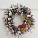 2 x 24 PCS Velvet Bows Christmas Ornaments Decorations, Sparkly Glittery Pink Velvet Bows Ornaments for Christmas Tree, Unique Elegant Xmas Home Holiday Decor for Tree Mantle Wreath Gift Wrap