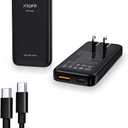 Flat 45W GaN USB Wall Charger with PD 3.0&PPS,Folding 2-Ports for Traveling,Super Fast Charging for Laptops, Tablets, Phones,Includes 2.28ft Fast Charging Cable, Black