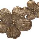 NIKKY HOME Jewelry Tray, Golden Flower Design, Small Jewelry Organizer, Ring Holder, Trinket Dish, Vanity Tray for Dresser, Women's Gift, Vintage, 5.7 x 3.3 x 0.6 inches