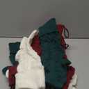 Sumind 12 Pack Personalized Christmas Stocking 18'' Large Family Knitted Xmas Stocking with Name Tags Set for Holiday Fireplace Party Decor (Burgundy, Green, Ivory)