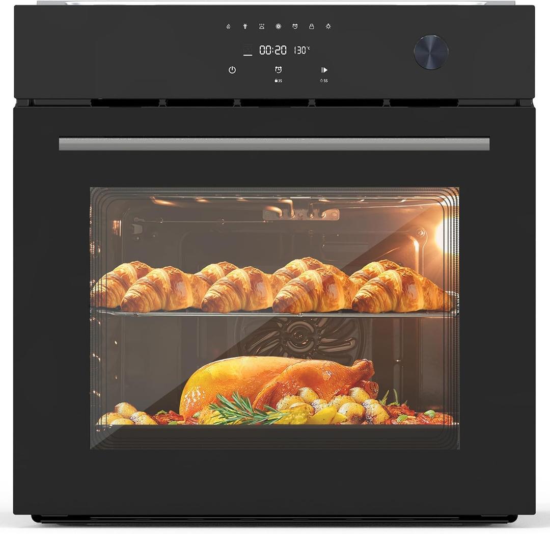 24" Built-In Electric Single Wall Oven, 2.5 cu ft Convection Oven, 2.5 cubic feet