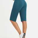 baleaf Bermuda Shorts for Women Knee Length 14" Long Shorts with Pockets Athletic Summer Casual Walking Blue XL (Blue)
