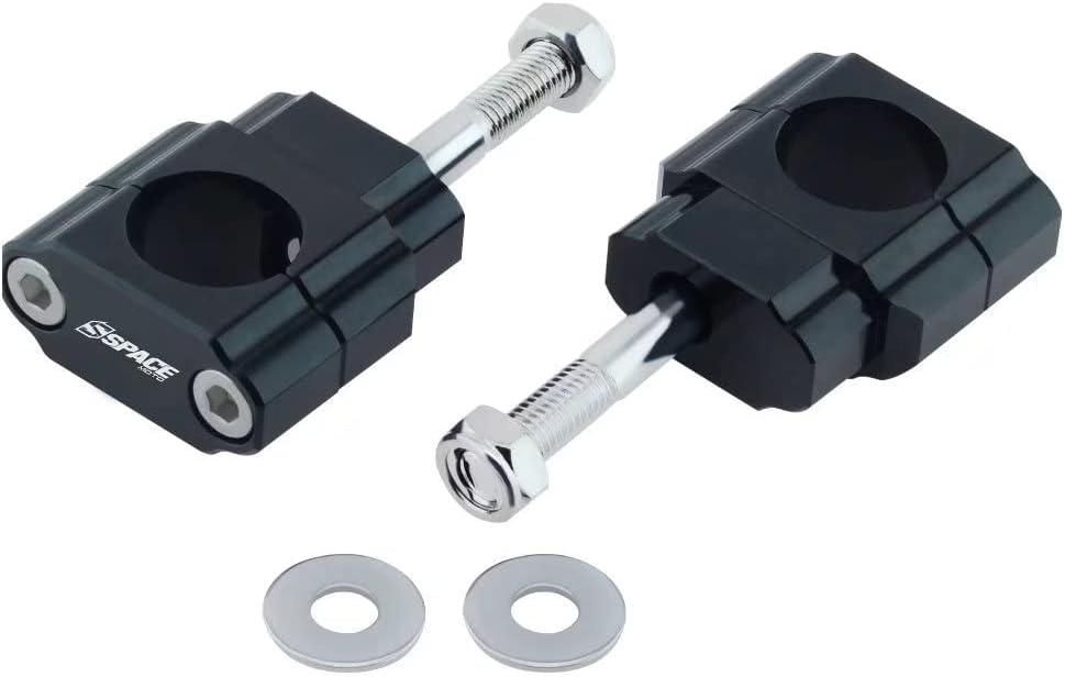 Universal Dirt Bike Handlebar Mounts- Motorcycle Handlebar Riser Mounting Kit 1-1/8" Black