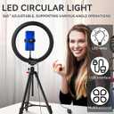 12 Inch Ring Light, 12W 160LED Circle Lights with Ball Head Phone Clip Selfie Ring Light 12W 12 Inch 160LED Ring Light for Makeup