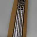 Clothes Hook Pole for Closet,32 to 80In Truck Cargo Recovery Bar Long Handle with 2 Hooks Hanging Birdfeeder and Wind Chime Stainless Steel Tube for Home Outdoor Decorate (Black Yellow)