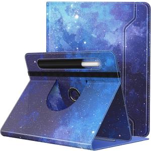 TiMOVO Case for Kindle Scribe Colorsoft 11 Inch 2025, 360 Degree Rotating Stand Protective Cover with Pen Pocket, Blue Starry Sky
