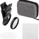Cell Phone Star Filter Kit YACSEJAO 37mm Star Filter Optical Glass 8 Points Starburst Lens Filter Kit with Canvas Bags and Other Accessories