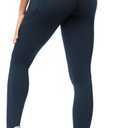 THE GYM PEOPLE Women's Scrunch Butt Lifting Yoga Pants High Waisted Stretch Athletic Workout Leggings with Pockets Navy Blue, Size S