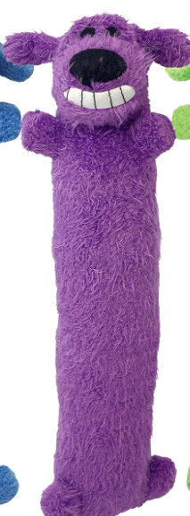 Multipet Loofa Dog 18" Plush Dog Toy, Colors May Vary (1 each)
