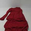 Narecte Fall Dresses for Women 2025 Maxi Dresses Solid Color Boho Dress Flare Sleeve Bodycon Dress (Large, Burgundy)