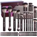 Professional Makeup Brushes BS-MALL with Travel Case, Premium Synthetic Foundation Brushes, Concealer Blush Eyeshadow Brush Kit, Labeled for Beginners & Pro, Ideal for Daily Makeup & Gift