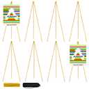 JEAWIWI 8PCS Golden Easel Stand for Wedding Sign Stand, 66 Inch Adjustable Metal Easels for Display, Portable Folding Easel for Wedding, Display Show, Arts, Poster with Portable Bags