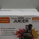 Masticating Cold Press Juicer Machines: 200W Pure Slow Juicer With Quiet Motor For Vegetable And Fruit Easy To Clean, Red