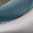 Collapsible Baby Bathtub for Newborns to Toddler with Real-time Temp Monitor & Floating Cushion,Portable Travel Tub for 0-36 Month, Foldable Baby Bath Tub for Infants Boy (Light Blue)