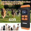 3 x Dog Bark Deterrent Device, Rechargeable 2 Modes Ultrasonic Anti Barking Devices 60ft with HD Display and COB Flashlight, Humane Safe Dog Bark Shield Indoor Outdoor