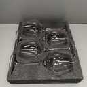 Gusto Nostro Crystal Wine Glasses Set of 4, 22 Oz Long Stem Modern Wine Glasses for White and Red Wine, Dishwasher Safe, Fancy, Elegant, Large and Tall Wine Glass for Wedding Christmas Anniversary (Crystal Design 3)