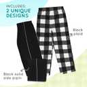 Mad Dog Boys Pajama Pants - Soft Fleece PJ Bottoms for Kids - Buffalo Plaid Lounge Pants, Warm & Comfy Microfleece 2PK Set (M)