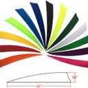 50PCS 4 Inch Shield Cut Turkey Arrow Feathers for Bowhunting, Right Wing Fletching, Waterproof and Durable for Recurve and Compound Bow (Red)