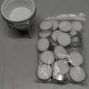 Treela 40 Pieces Ceramic Butter Warmers Set Included Butter Warmers Melter and 32 Tealight Candles for Chocolate Cheese Fondue Crab Lobster Microwave Oven Safe (White, Gray)