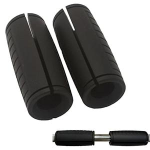 qibylift Pull Up Thick Bar Adapter, Weight Grips Bar Fit for Standard Barbell - Dumbell Handles, Silicone Rubber Barbell Grips for Weight Lifting Cable Attachments & Fitness Training (Black)