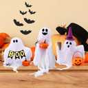 Halloween Decorations - Set of 3 Cute Spooky Ghosts Crafts - Ghost Decorations Indoor Halloween Decor for Party Table Home Room Kitchen Office