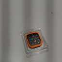 Slim Bumper Case Compatible with Apple Watch, Soft Silicone TPU Protective Cover, Rugged Frame with Open Screen Design Protector for iWatch Series Ultra 3/2/1, 49mm (Orange)