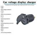 2 x Red 3 Gang Waterproof Boat Switch Panel with 3.1A USB and 12V Cigarette Lighter Socket Marine Switch Panel for Boats, Trucks, RVs