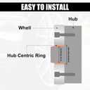 X AUTOHAUX 4pcs OD 87.1mm to ID 67.1mm Aluminium Alloy Car Hub Centric Rings Wheel Bore Center Spacer