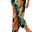 Women's Casual Lantern Tapered Harem Pants Loose Fit Style Flax Ankle Trousers Summer Baggy Slacks with Pocket (M)