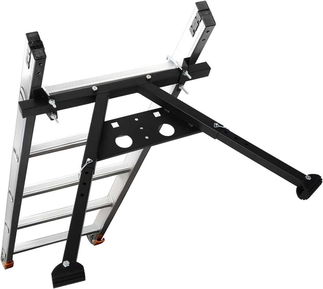 Ladder Stabilizer, Anti-Slip Extension Ladder Stabilizer, Adjustable Leg 20-28" Roof Ladder Stabilizer, Withstands 440lb Ladder Standoff Stabilizer, Built-in Tool Tray Ladder Accessories