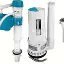 2-Inch Top Dual Flush Valve Repair Kit for One Piece Toilet (10"-13" Tank Height) - Fits 2.44"-2.83" Drain Holes | Includes 2-Inch Flush Valve, 2.2" Thread Push Button, Fill Valve