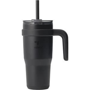 REDUCE 24 oz Stainless Steel Tumbler with Handle - Dual-Wall Vacuum Insulated Travel Mug, Sweat-Proof Lid & Reusable Straw - Keeps Drinks Cold for 24 Hrs, Fits Cupholders, Dishwasher Safe - Phantom