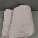 NSNLGSGC Pink Gingham Ruffle Queen Sheet Set, Pink Soft Pre-Washed Microfiber Plaid Queen Bed Sheets, 4-Pieces Farmhouse Sheet Set with Deep Pocket